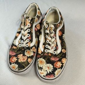 Women’s Vans canvas floral sneakers